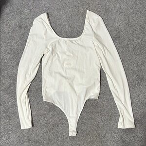 Altard State White Long Sleeve Bodysuit